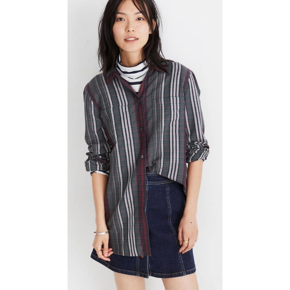 Madewell Ex Boyfriend rockvale plaid top
